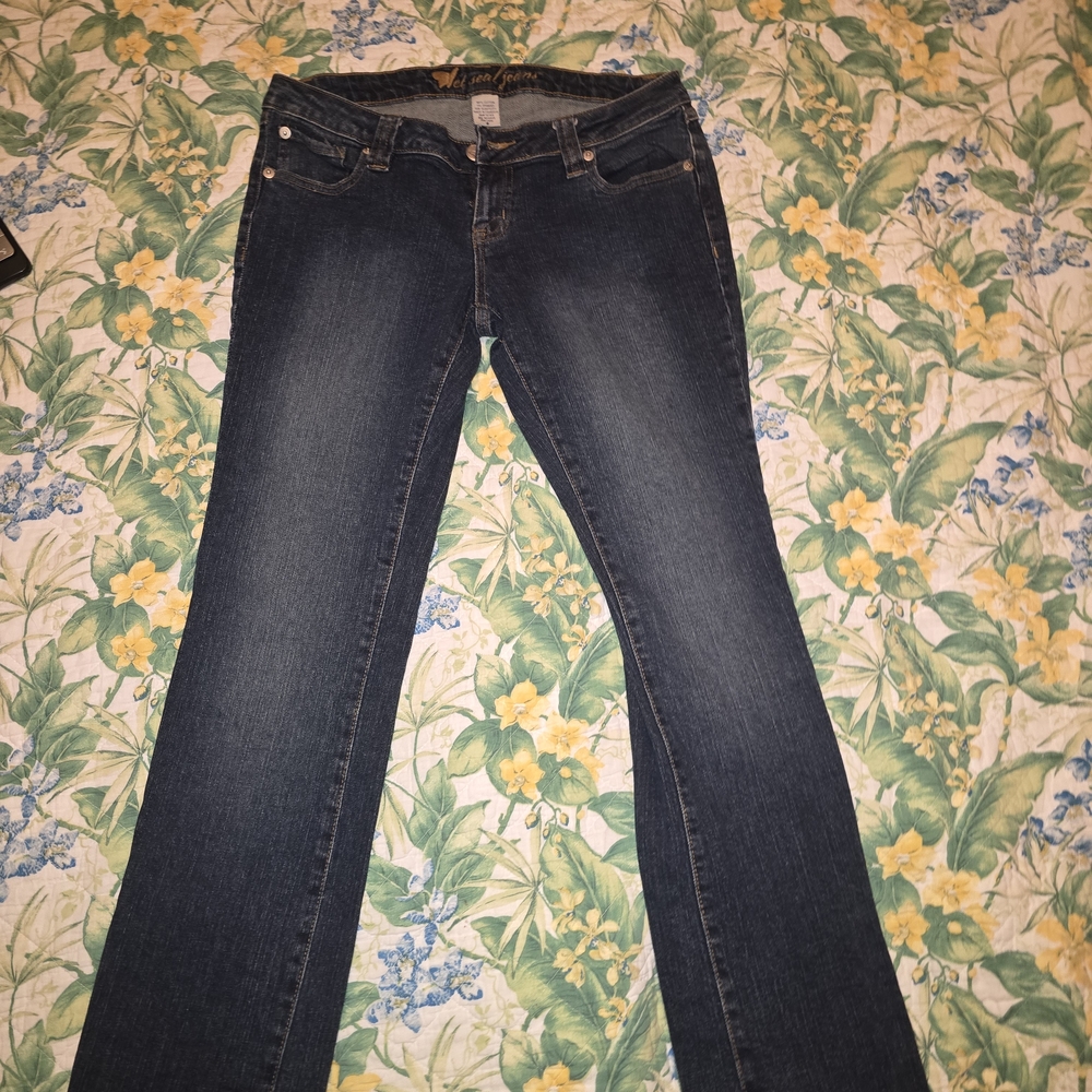 Wet Seal Dark Indigo Boot Cut Jeans